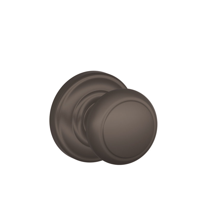 Andover Knob Non-Turning Lock, Oil Rubbed Bronze