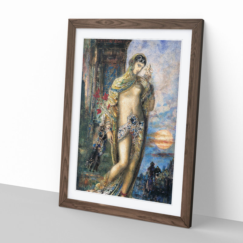 Song of Songs by Gustave Moreau - Picture Frame Painting, 65cm H x 48cm W x 2cm D, Walnut Framed