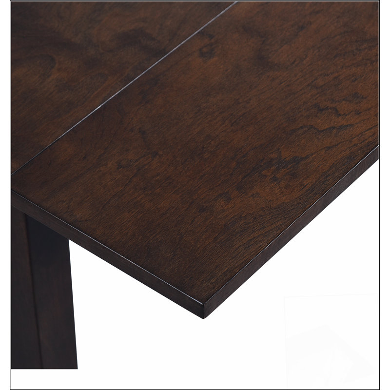Table de salle à manger extensible de 29 à 45 po pour 4 personnes, table de cuisine pliante avec pieds en bois d'hévéa