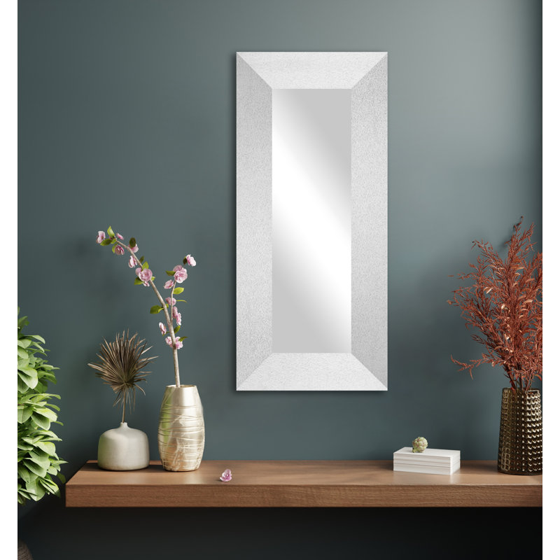 Miroir mural Maci Eileen, Tungstène argent, 20 po x 33 po