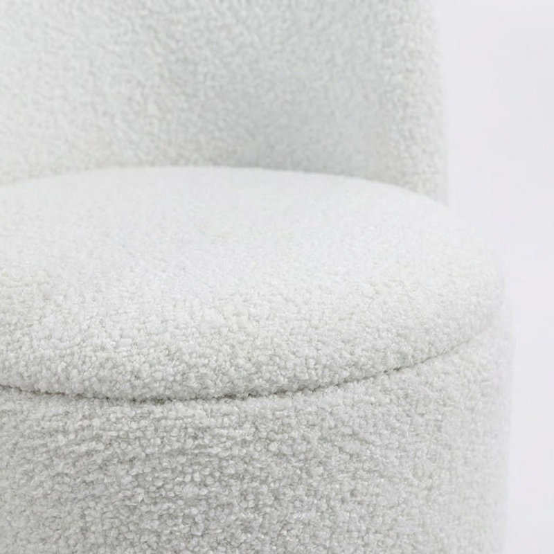 Repose-pieds de 28,7 po de largeur avec tabouret pliant en forme de chat, Ourson blanc
