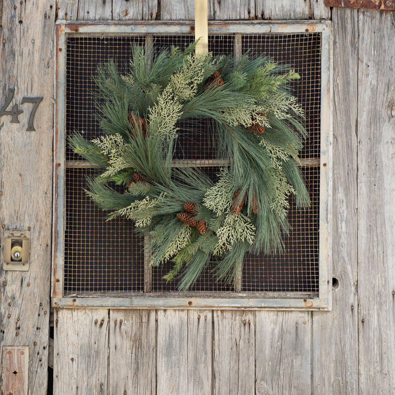 Faux Pine Silk 24'' Wreath