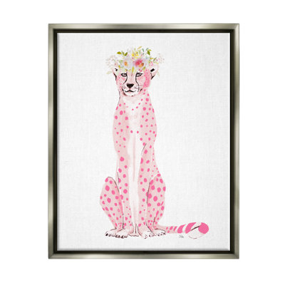 " Pink Leopard Floral Garland " by Patricia Pinto