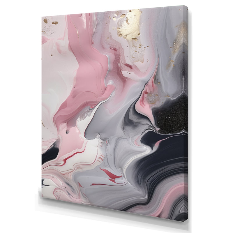 Marbre massif, œuvre d'art II - art mural abstrait en marbre, H 40 po x l 30 po x P 1,5 po, Toile tendue