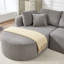Canapé modulaire 109 pouces Cloud, canapé désossé pour le salon, canapé modulaire en velours côtelé avec méridienne en L, canapé moderne compressé dans une boîte, rembourrage en mousse à mémoire de forme (gris clair)-1431495316