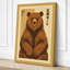 Noble Bear Japandi - Wrapped Canvas-1827426331-1827426311