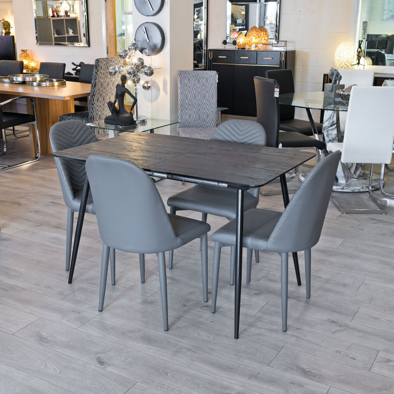 Abbottstown 4 - Person Dining Set, Black