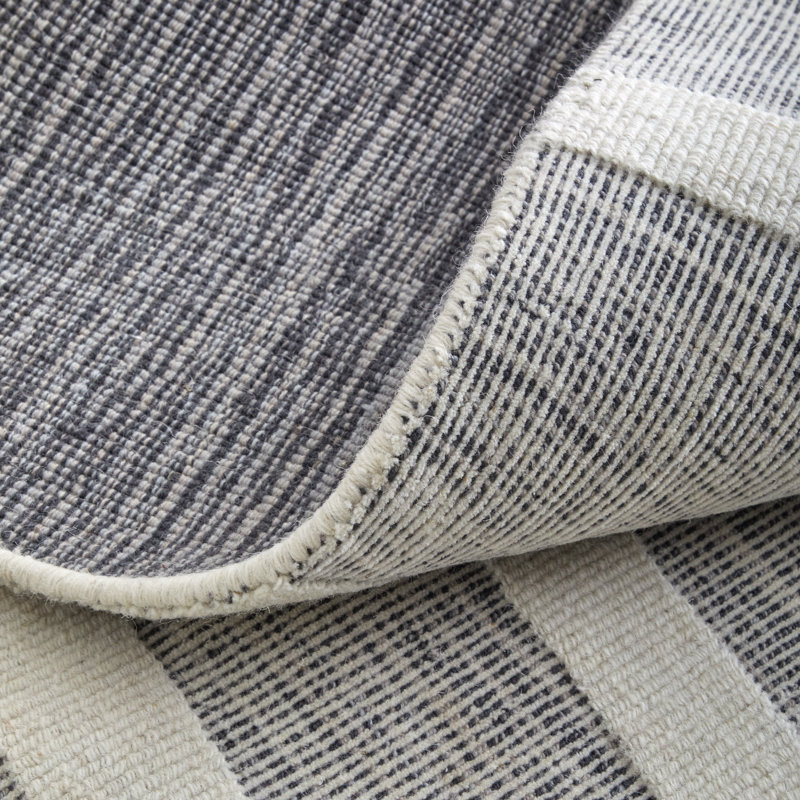 Tapis gris / ivoire à motif abstrait moderne Peconic, Rectangle 9 pi x 12 pi