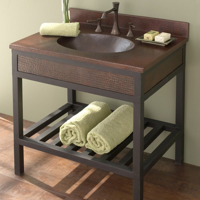Cuzco 30" Single Bathroom Vanity Base Only, Antique Copper