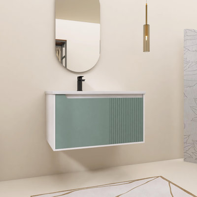 Meuble-lavabo simple 36 po avec comptoir en céramique 36 po