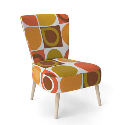Chaise d'appoint rembourrée Mid-Century
