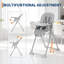 Chaise haute réglable pour bébé pliable, dossier inclinable avec plateau amovible-182909750-182909748