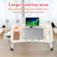 Black Foldable Laptop Table With Cup Holder, Tablet Slot & Handle – Portable Bed Tray Desk For Work, Study, Drawing & Eating