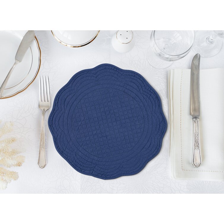 Petrol Blue Cotton Placemats 12 Units