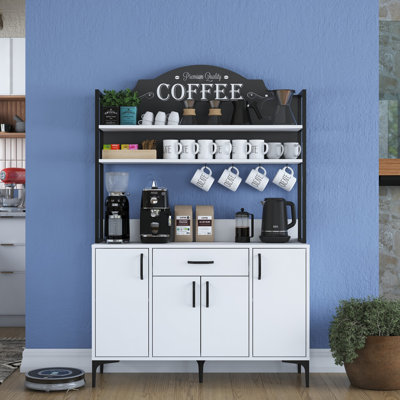 Modern Multi-Purpose Cabinet, White, 47.2 x 72.2 x 15.7 inches | 100% Melamine Coated E1 Quality Chipboard, Thickness: 0.7 inches | Stylish Storage Solution for Home & Office, Durable & Elegant Design