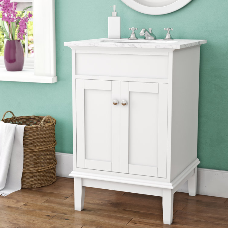 Antony 24'' Single Bathroom Vanity with Marble Top