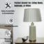 Stylish 72cm Ceramic Table Lamp with Minimalist Textured Base and Soft Fabric Shade, Enhances Any Living Room or Bedroom