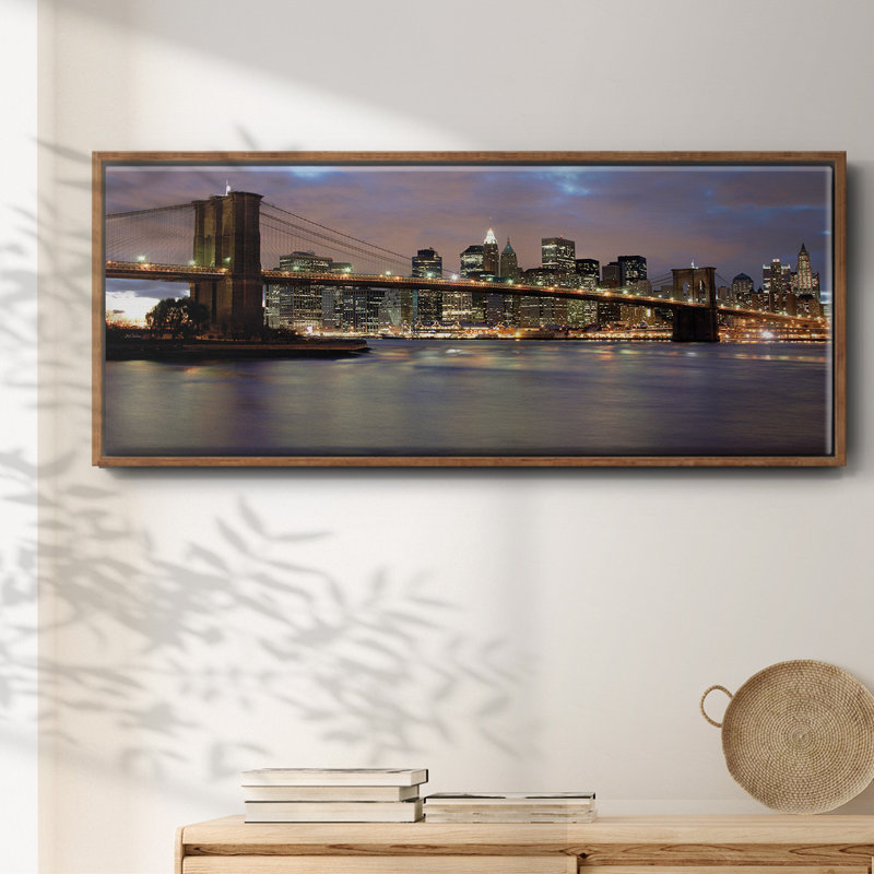 Night View- Framed Canvas, 24" H x 60" W