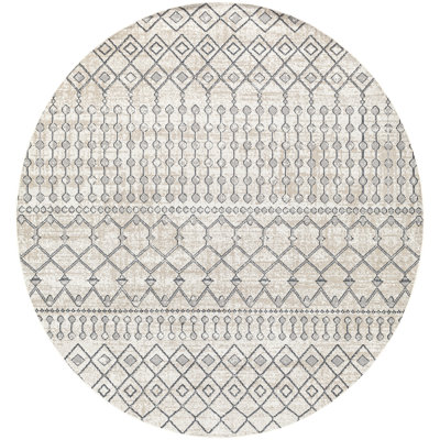 Swampscott Machine Washable Moroccan Ink Blue/Gray Area Rug
