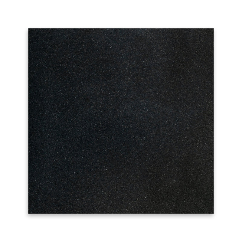 Carreau de sol et de mur en granit poli noir absolu, 12 po x 12 po