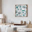 «Botanical Turquoise Teal Dandelions IV», reproduction d'art moderne sans cadre-345301302