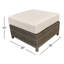 Repose-pieds modulaire en osier