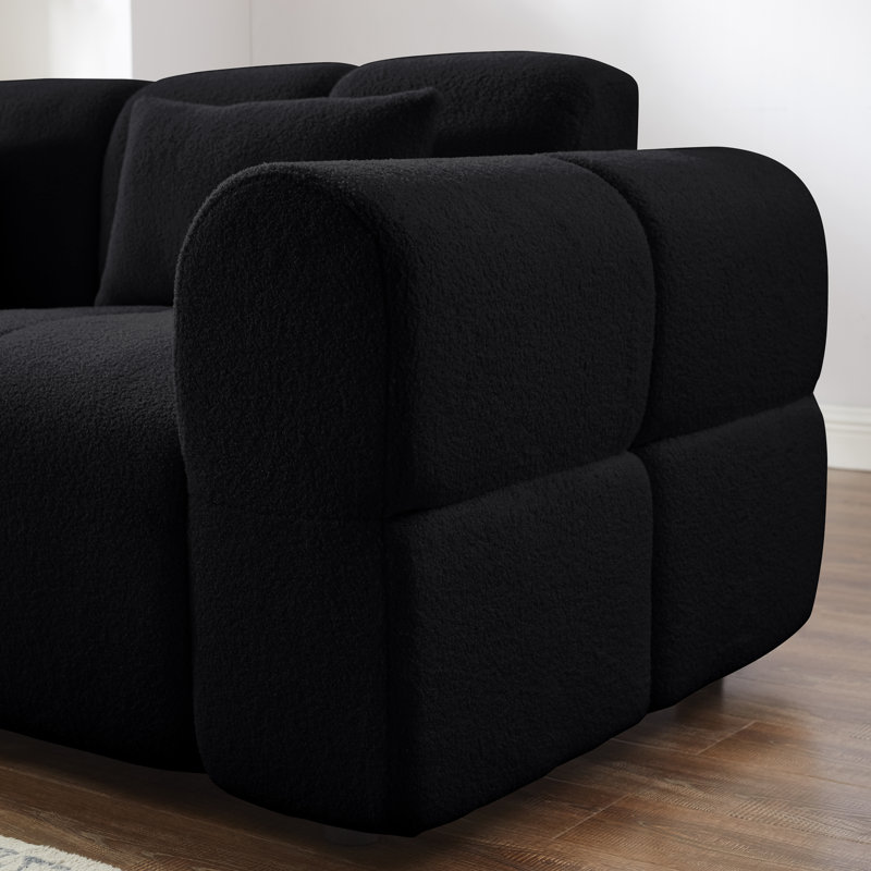 Misasi 80.3'' Sofa, Black