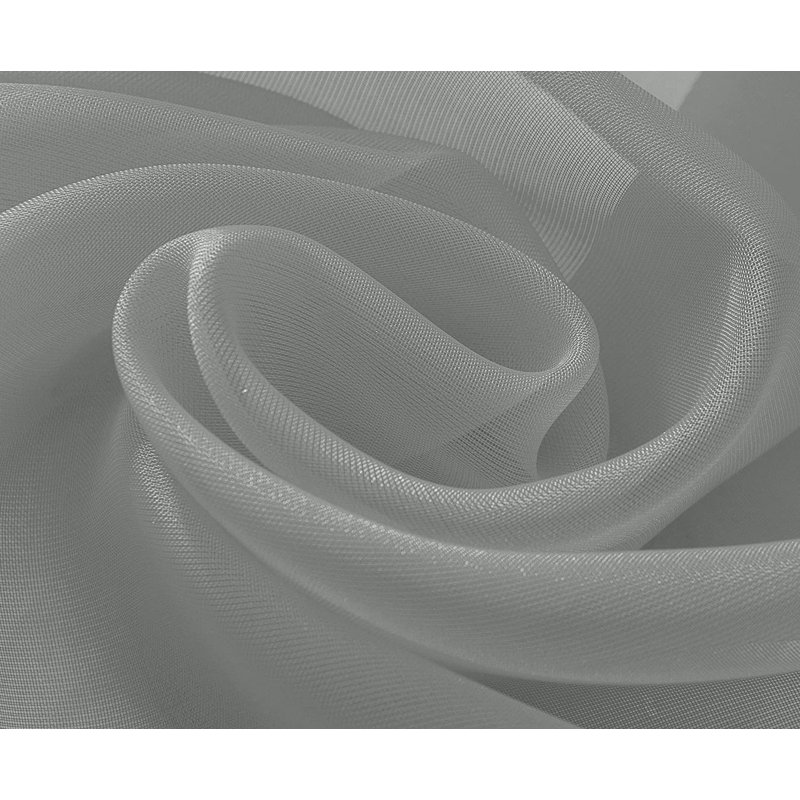 Rideau en contour de fenêtre transparent Brannon, Argent
