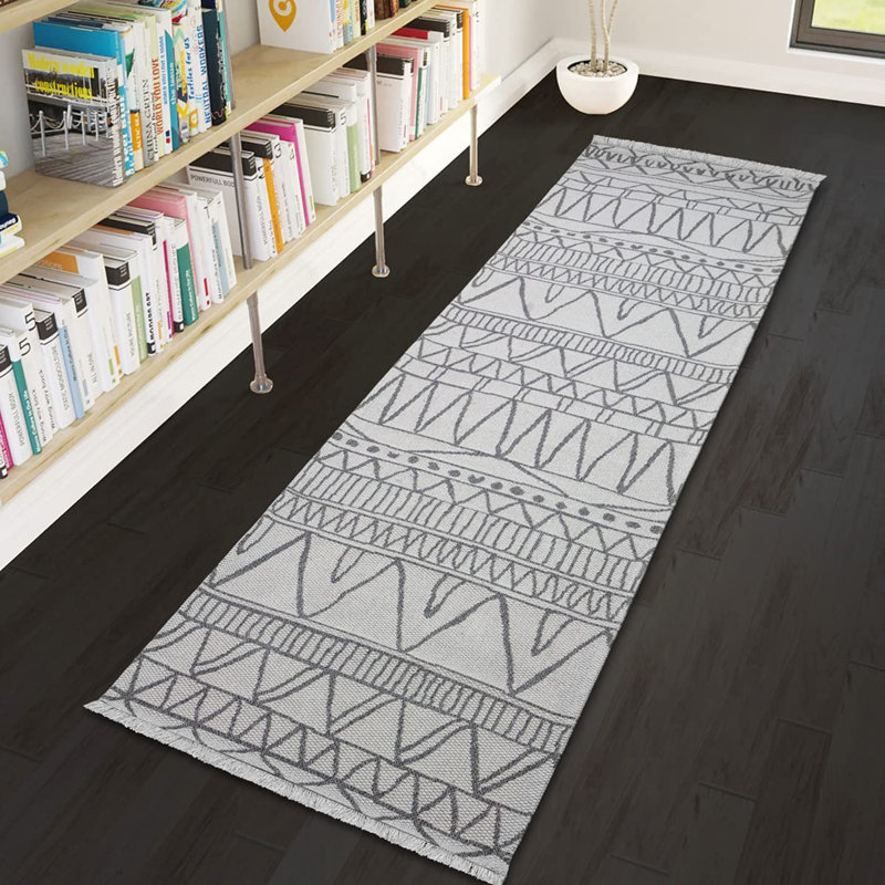 Chanhassen Southwestern Cotton Area Rug, Runner 75 x 300cm