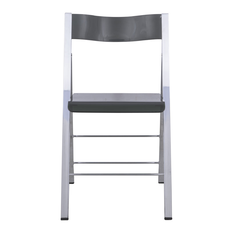 Chaise d'appoint pliante en acrylique Tabris Modern, Noir