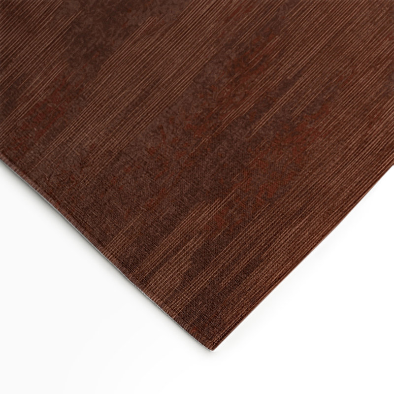 Tapis brun abstrait intérieur et extérieur, Rectangulaire 3 pi x 5 pi