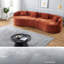 Canapé incurvé confortable en chenille, canapé moderne sans assemblage pour la maison