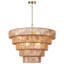 Caytlen 8-Light Dimmable Hand-Woven Rattan Tiered Chandelier-405664241