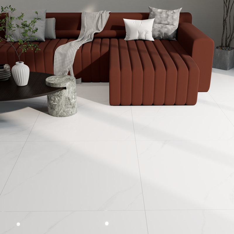Carreau de porcelaine poli 24 po x 24 po Aster