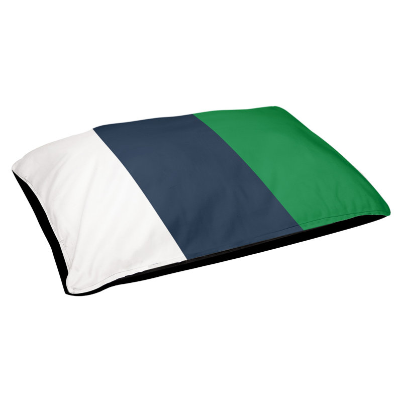 Coussin Atlanta, Très grand (l 50 po x P 40 po x H 7 po), White/Blue/Green