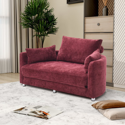 Upholstered Foldable Sleeper Sofa Bed