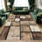 Brown Geometric Grid area rugs for Living Room, Soft and Comfortable, Suitable for all seasons, easy to maintain, machine washable Indoor floor mat, Under Table Farmhouse suitable for Bedroom, Dining Room, Study, Patio, Balcony, Home Decor-527600070