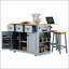 Grand îlot de cuisine de 53 pouces avec 2 tabourets de bar, prise de courant, rangement interne pour porte et conception mobile pour une fonctionnalité améliorée-1149643079