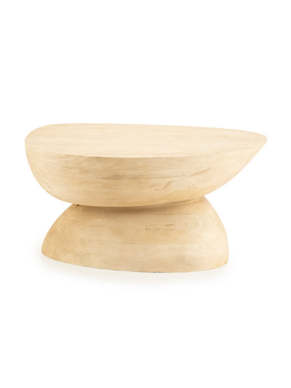 Cobble Solid Wood Single Coffee Table, Natural