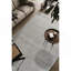 Tapis en polypropylène gris et blanc Lydia