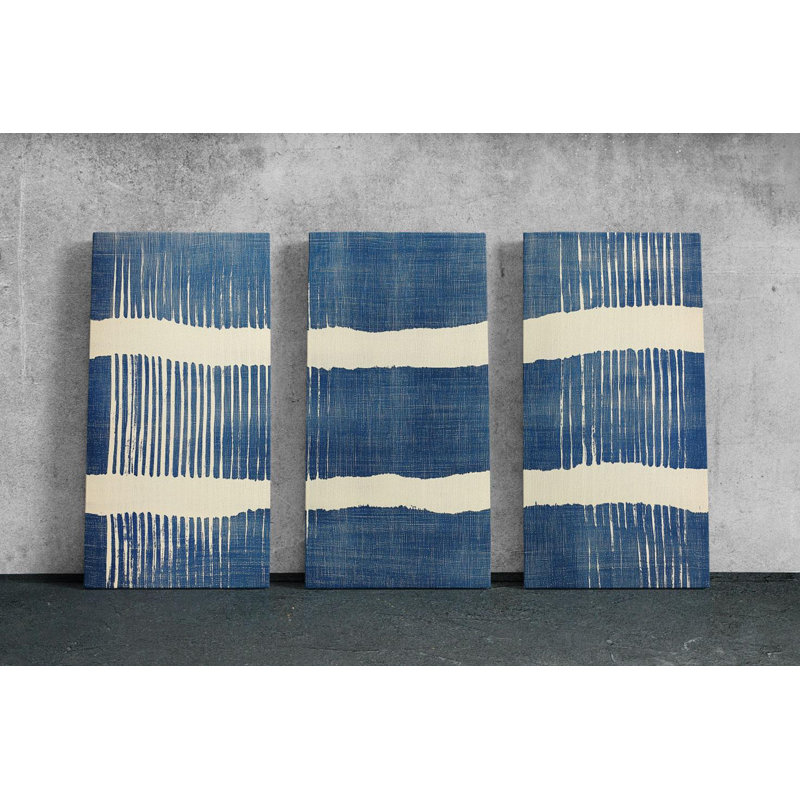 Reproduction de peinture minimaliste abstraite bleue et blanche - art mural moderne sur toile, qualité musée durable, cadeau pour les amateurs d'art, reproduction de peinture