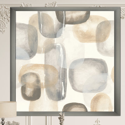 " Neutral Oval Gray Stones I "