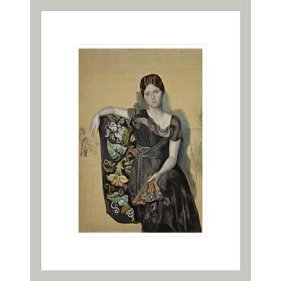 (Portrait d'Olga dans un fauteuil) par Pablo Picasso, impression giclée sur cadre