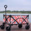 Utilitaire utilitaire de jardin pliable couleur chariot de camping pique-nique extérieur chariot de plage, rose
