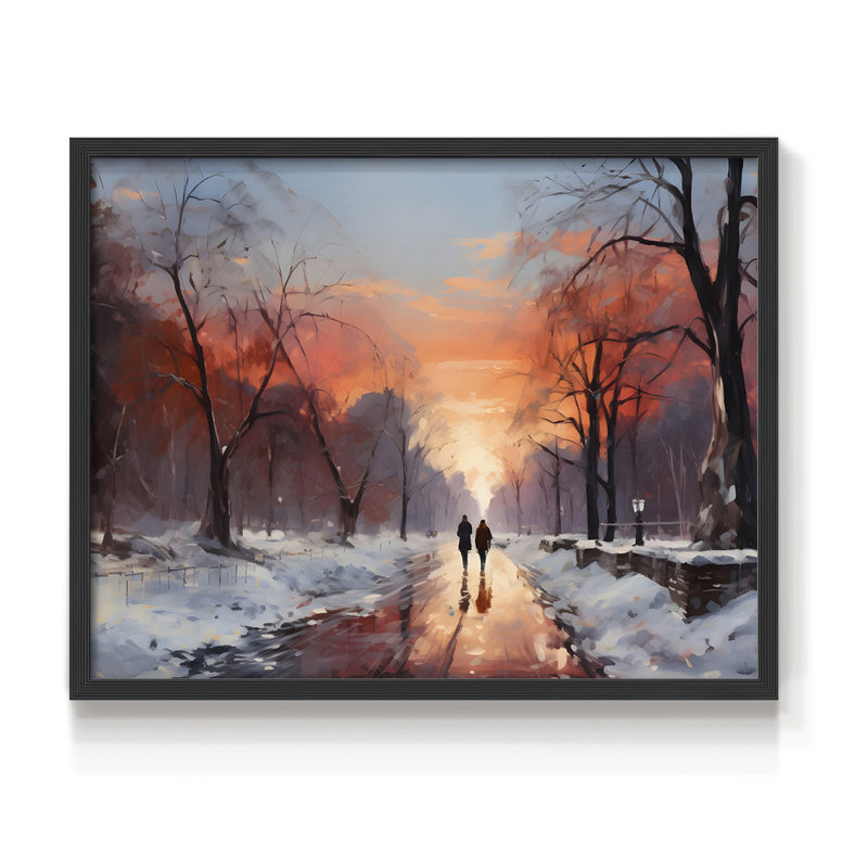 Paysages rétro-CLIX - impression encadrée - réaménageable, H 8 po x l 10 po, Black