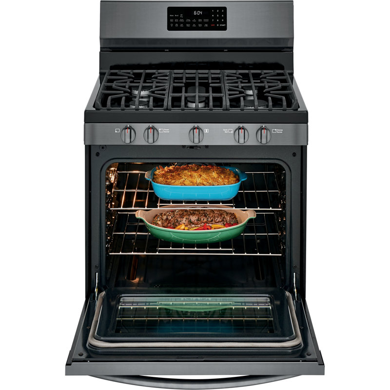 Frigidaire Gallery 30" 5 Cubic Feet Free Standing Range, Black Stainless