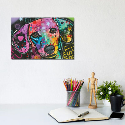Beagle by Dean Russo - Wrapped Canvas Print