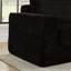 Siège du canapé droit, canapé modulaire en forme de L, canapé compressé de style minimaliste moderne, se déplie en un lit, conception peu encombrante - noir-129585254