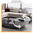 Modern Gray Oval Stainless Steel Coffee Table