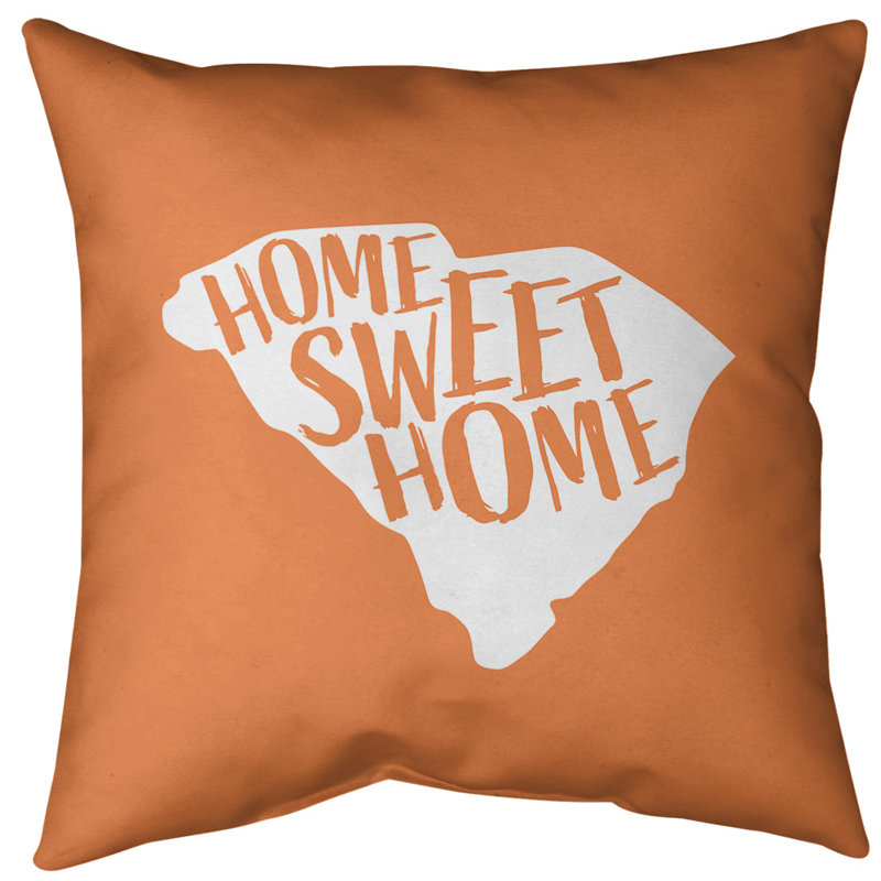 Housse de coussin nouvelle hampshire home, 20 po x 20 po, Caroline du Sud, Orange